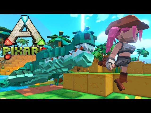 PixARK #1 - GERRY & TILORIOUS SETZEN die REISE FORT & TREFFEN auf NEUE DINOS! | LP PixARK Deutsch