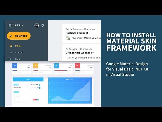 How to Install Material Skin Framework - Modern Google Material Design for VB NET C# Visual Studio