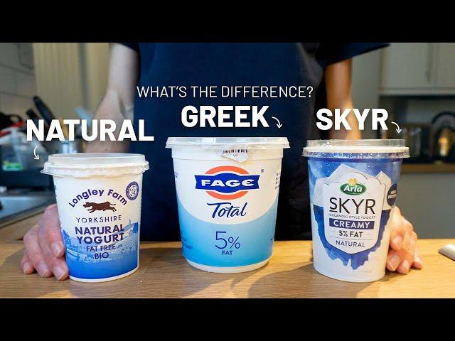 Natural vs. Greek vs. Icelandic yogurt