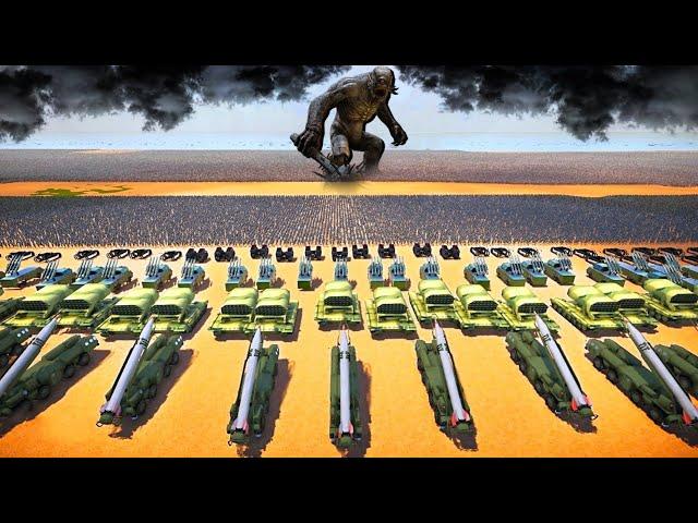 3,000,000 ZOMBIES & GIANTS Beach Landing vs EVERY MISSILE SYSTEM - Ultimate Epic Battle Simulator 2