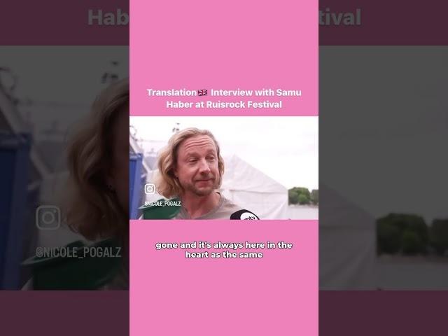 Interview with Samu at Ruisrock Festival from 08.07.2023