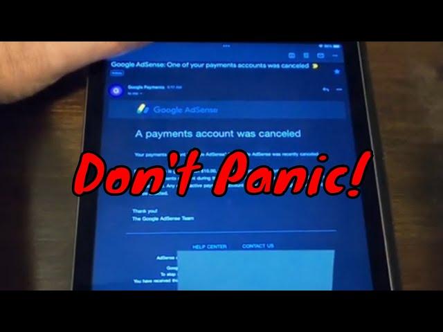 Google AdSense: One of your payments accounts was canceled