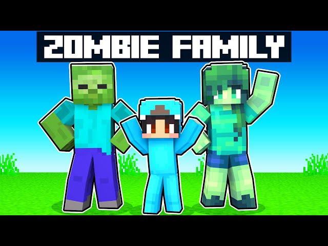 Adopted By A ZOMBIE FAMILY In Minecraft!