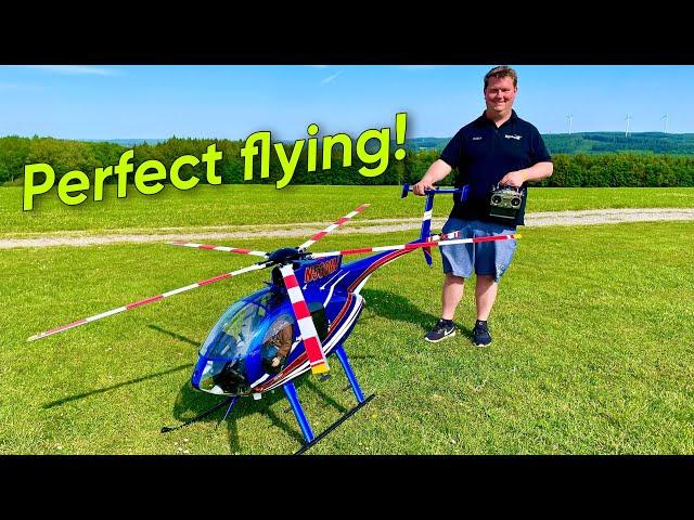 Perfect RC Helicopter flying with a XL Hughes 500e from Witte Helicopter | Pilot Heiko Fischer