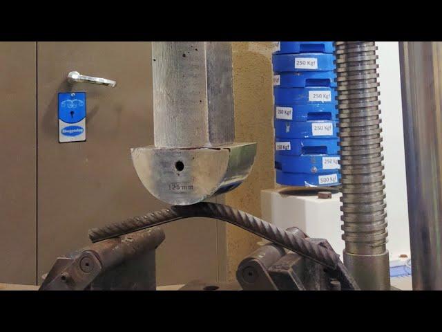 Bend & Re-bend test of Steel on UTM Machine..