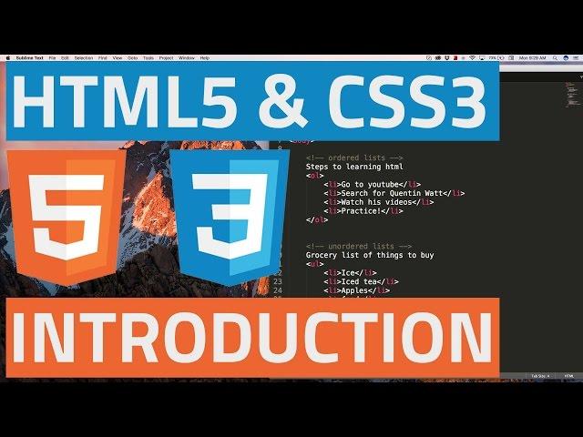 HTML5 and CSS3 beginner tutorial 1 - Introduction