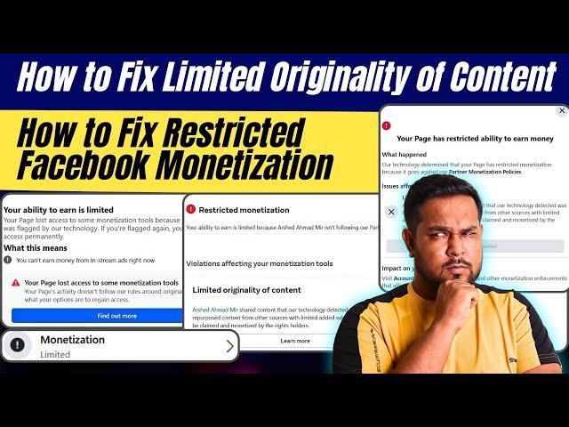 How to Fix Limited Originality of Content | How to Fix Restricted Facebook Monetization