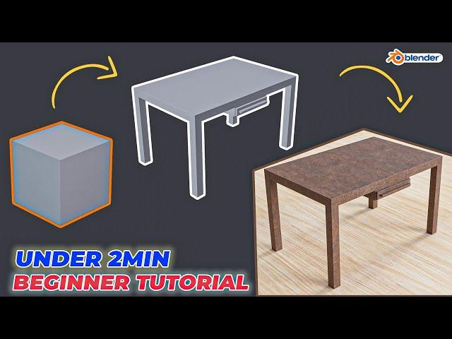 Modeling Table Under 2Min || Blender Beginners Tutorial