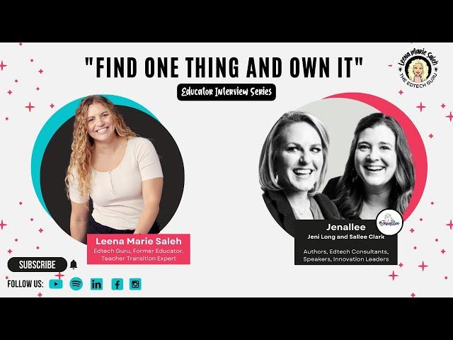 Find One Edtech Tool and Own it an Interview with Jenallee | Educator Interview Series || EP 76