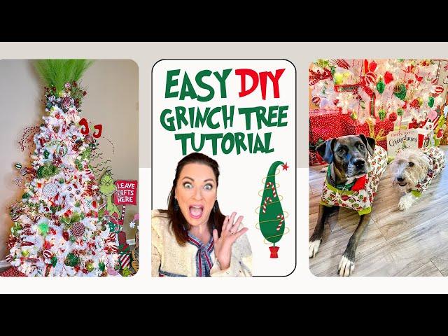 How to DIY a Grinch Whoville Christmas Tree - EASY Using Thrifted and Discounted Decor!