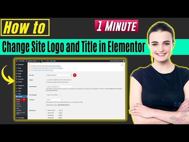 How to change site logo and title in elementor 2024