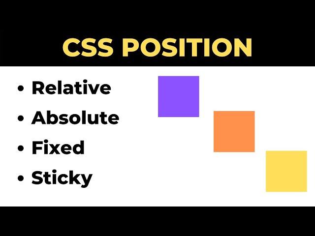 CSS Position: Relative, Absolute, Fixed, Sticky Explained | CSS Positioning Tutorial for Beginners