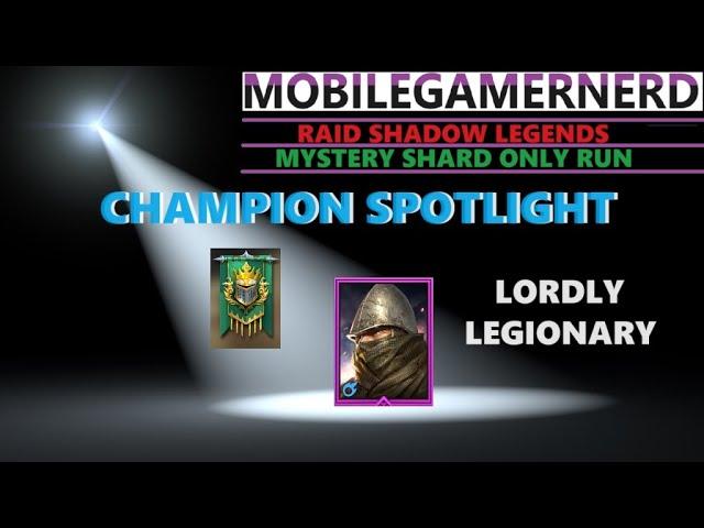 (Lordly Legionary) Raid Shadow Legends F2P Champion Spotlight