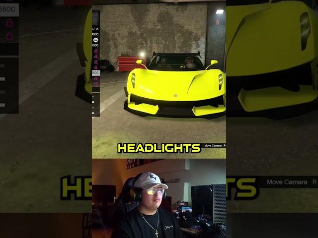 Custom Headlights #viral #shorts #gta #youtuber #gaming #streamer #gameplay #clips #gta5 #gtaonline