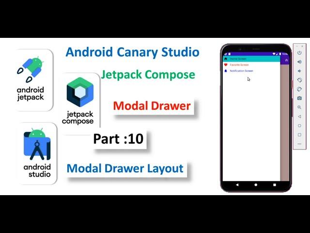 creating a navigation drawer in jetpack compose /jetpack compose modal drawer/Navigation drawer