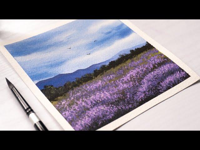 Watercolor Painting for beginners | Landscape Scenery | Watercolor tutorial landscape #watercolor