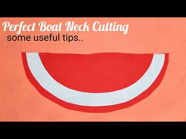 Boat Neck Cutting | How to Cut Perfect Boat Neck (easy method) सबसे आसान तरीका।