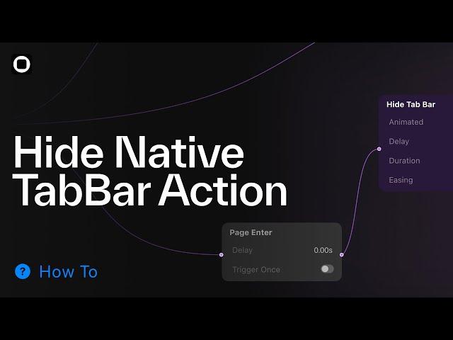 Hide a Native Tab Bar on a Subpage