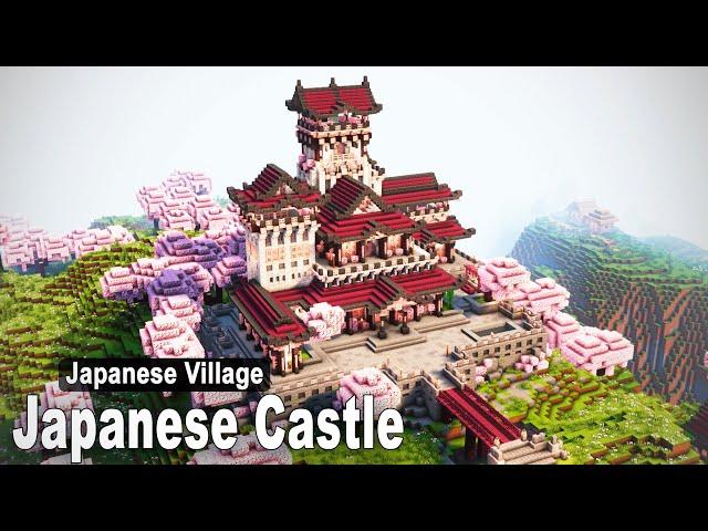 Minecraft: How to build a Japanese Cherry Blossom Castle | Tutorial Part 2