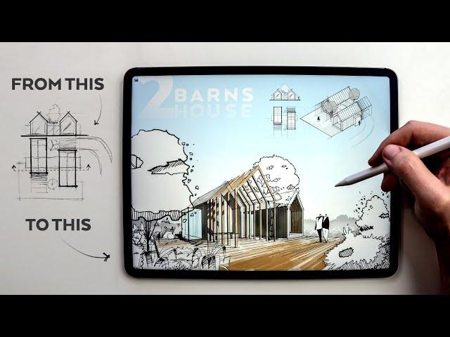 How I Develop Architectural Concept in Procreate