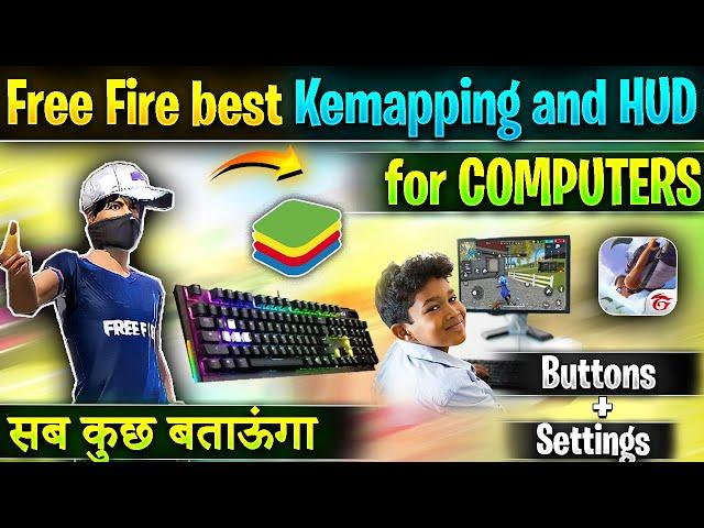 Best Keymapping OR HUD for free fire PC  | BluestackS 5 Easy Custom HUD For New Emulator Players