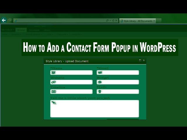 wordpress popup contact form | popup contact form 7 or popup ANY thing