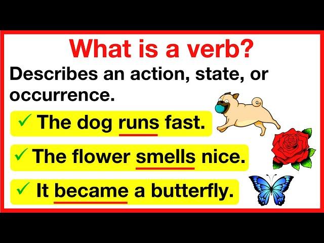 VERBS  | What is a verb? | Learn with examples | Parts of speech 3