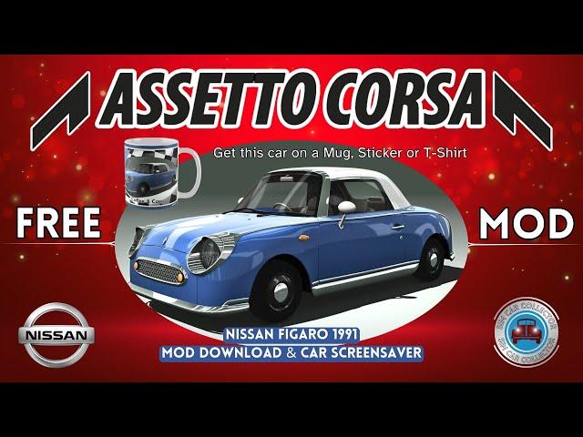 Nissan Figaro 1991 - Assetto Corsa Car Mod FREE + Car Screensaver #assettocorsa #acmods #FreeAssetto