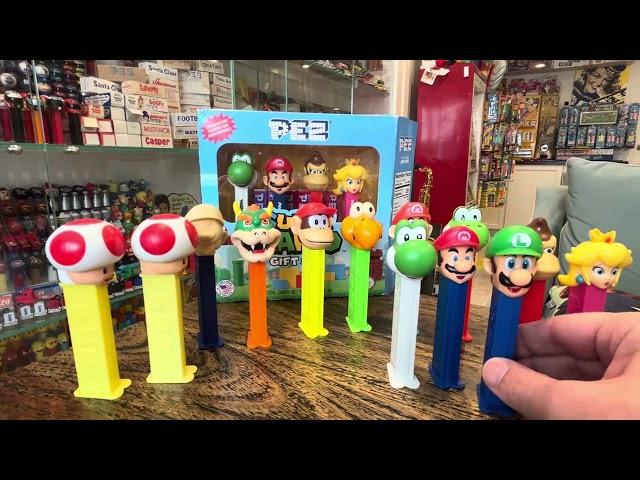 All 15 PEZ Nintendo Mario dispensers!  And two bonuses…