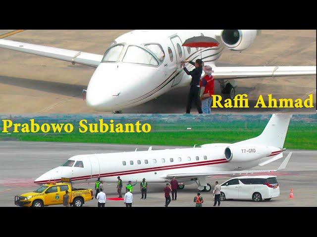 Pesawat Pak Prabowo Subianto Dan Raffi Ahmad , Landing & Takeoff Aircrafts