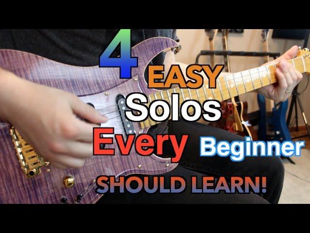 4 Easy Solos Every Beginner Should Learn Today! ( With Tabs)