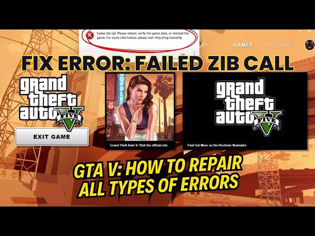 HOW To Fix: GTA V Error failed zlib call (ERR_GEN_ZLIB_2)/100% Solution #gta5 #gtav #tutorial #gta