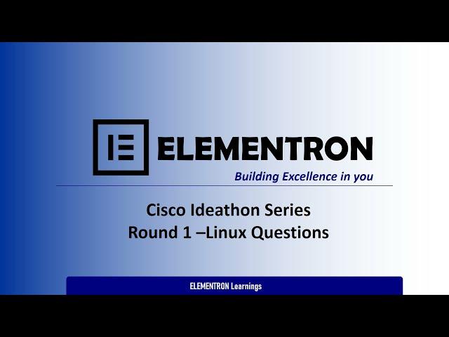 Cisco Ideathon questions - Linux advanced