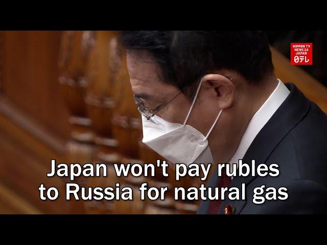 Japan won't pay rubles to Russia for natural gas