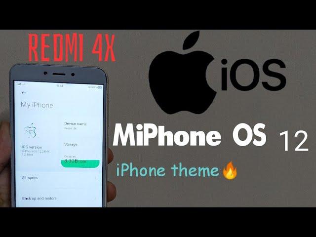 Redmi 4X- MIUI 12 IOS Rom Install | MiPhone OS | Official Rom MIUI 12 | Android 10 Oct | Santoni Rom