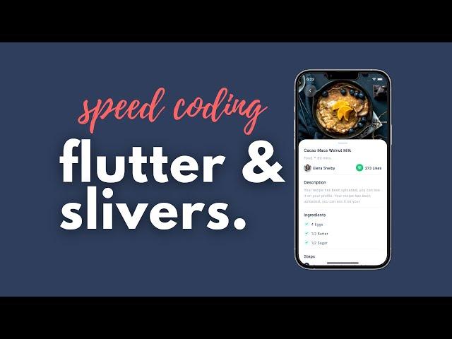 Recipe Detail Screen with Slivers - Flutter UI - Speed Code