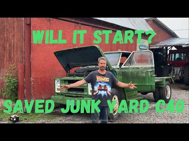 Will it start?  Saved from the junk yard 1969 Chevy c40!