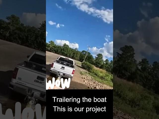 Trailering the boat #blondeokie #lakelife #boatlife #boating #Oklahoma