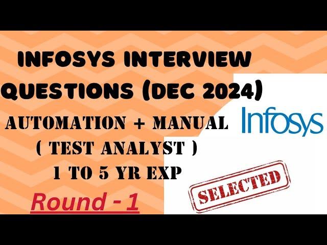 Infosys Interview Question Selenium/JAVA (Automation + Manual ) Part-1