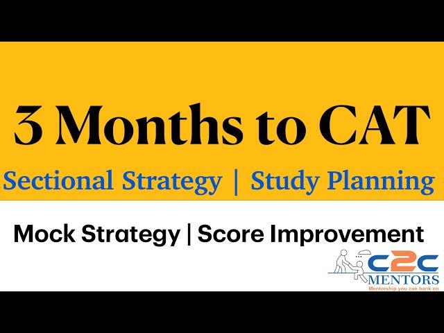 How to crack CAT in 3 Months | Study Plan & Strategy | How to prepare for cat 2020 in 3 months