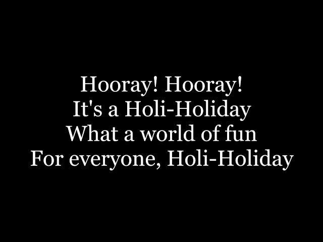 Boney M. - Hooray! Hooray! It's A Holi-Holiday ( lyrics )