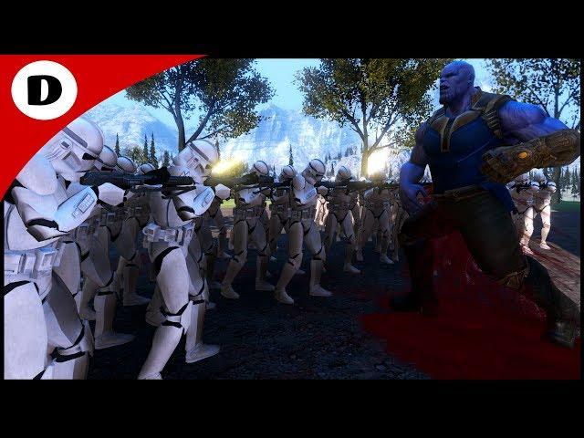 100,000 CLONE TROOPERS vs THANOS - UEBS: Star Wars Mod