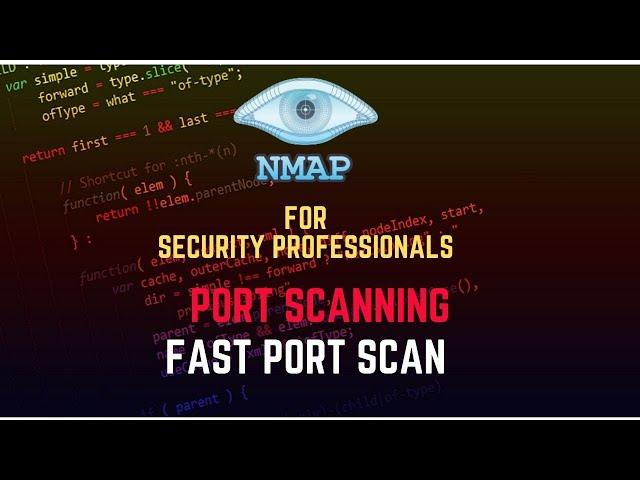 Nmap Tutorial for Security Professionals  | Fast Port Scan