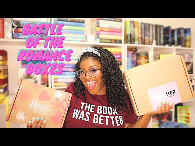 BATTLE OF THE ROMANCE BOOK SUBSCRIPTION BOXES | Belle Book Box vs. ReadHer Book Box