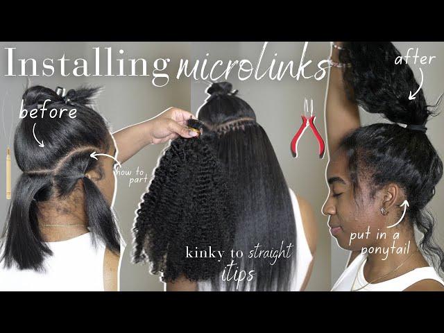 How to install itips micro links on type 4C hair, Looks so versatile + wand curl | CURLSQUEEN