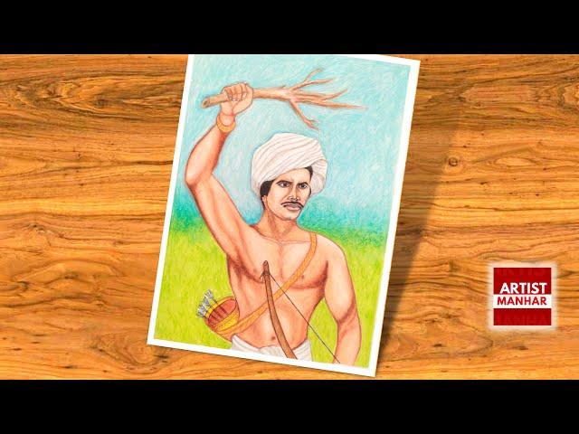 Birsa Munda Drawing Easy | Pencil Sketch | How To Draw Birsa Munda Step By Step