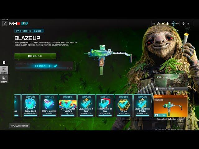 HOW TO GET ALL BLAZE UP EVENT REWARDS FAST! (FREE Daymares Animated Blueprint &) - Modern Warfare 3