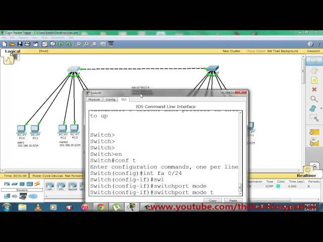 how to make trunk port in Cisco switch (configure a trunk port)