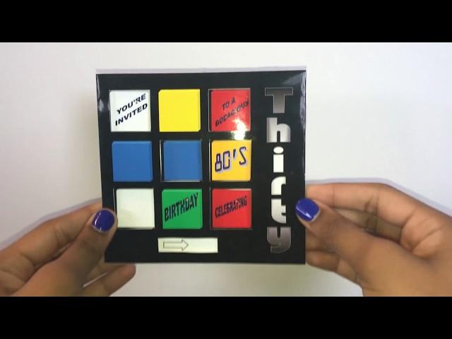 Rubiks Cube Tilt Changing Picture Card