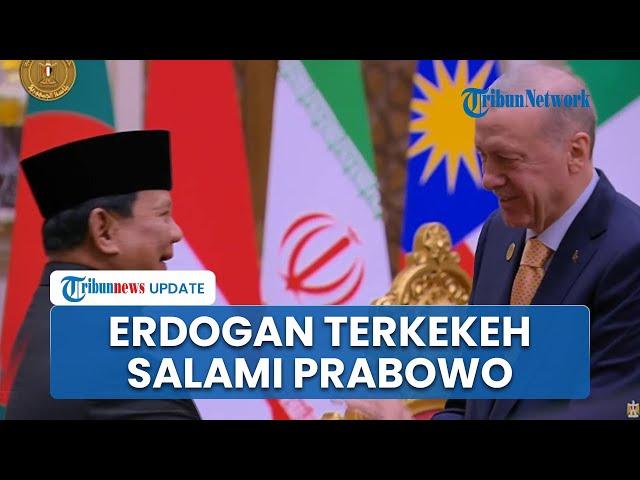 Momen Prabowo Dihampiri Presiden Turki Erdogan di Hadapan Pemimpin D-8, Ajak Jabat Tangan